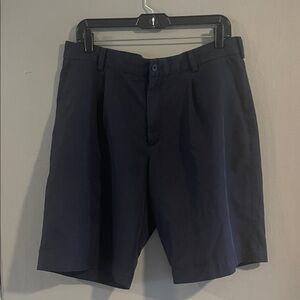 NIKE GOLF Fit Dry Flat Front Golf Shorts Size 34 Navy Blue‎ 10” Inseam